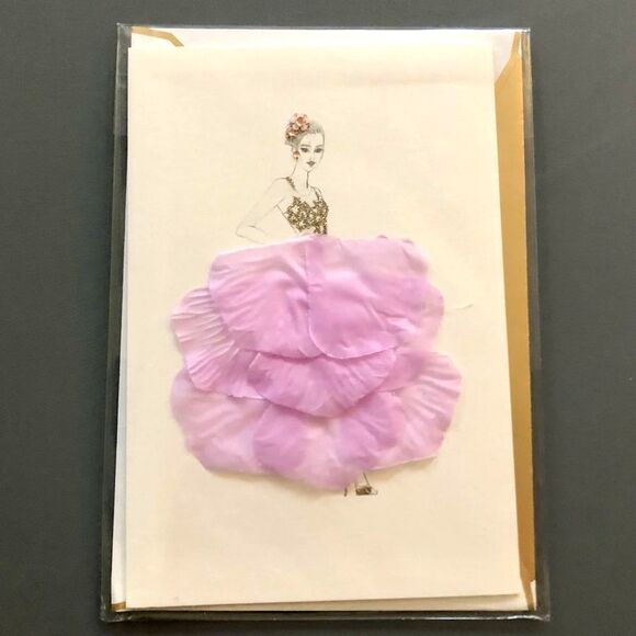 Hallmark Fashion Flower Dress Blank Cards Bundle of 2 NWT - Picture 2 of 3